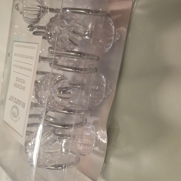 Bath Innovations Habitat Shower Hooks; 12 Pieces; Silver and Faux Crystals - Picture 2 of 6